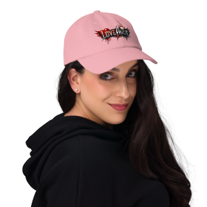 Pink or Black Unisex Love/Hate Ball Cap